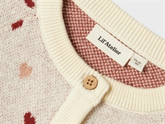 Lil Atelier turtledove heart strik cardigan